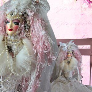Vintage Handmade Victorian-style Bridal Doll Coquette Fairycore